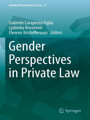 cover image of Gender Perspectives in Private Law